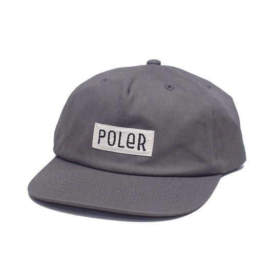 POLeR キャップ FURRY FONT COTTON 6P CAP グレー 商品画像 斜め