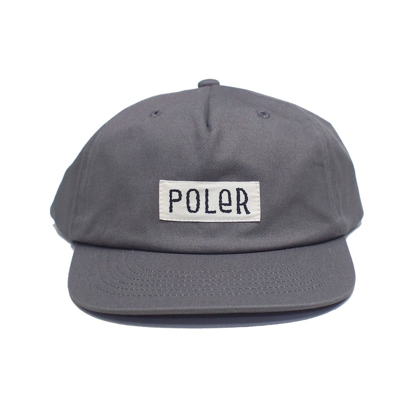 POLeR キャップ FURRY FONT COTTON 6P CAP グレー 商品画像 正面