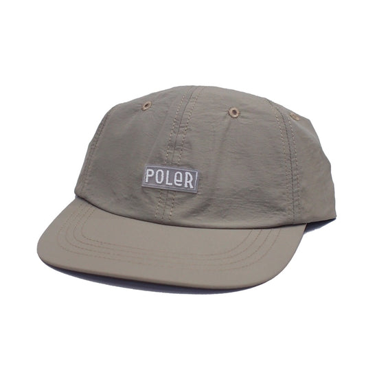 POLeR キャップ FURRY FONT NYLON 6P CAP ベージュ 商品画像 斜め