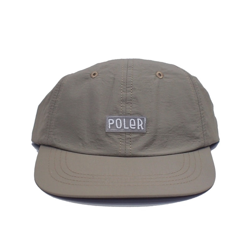 POLeR キャップ FURRY FONT NYLON 6P CAP ベージュ 商品画像 正面