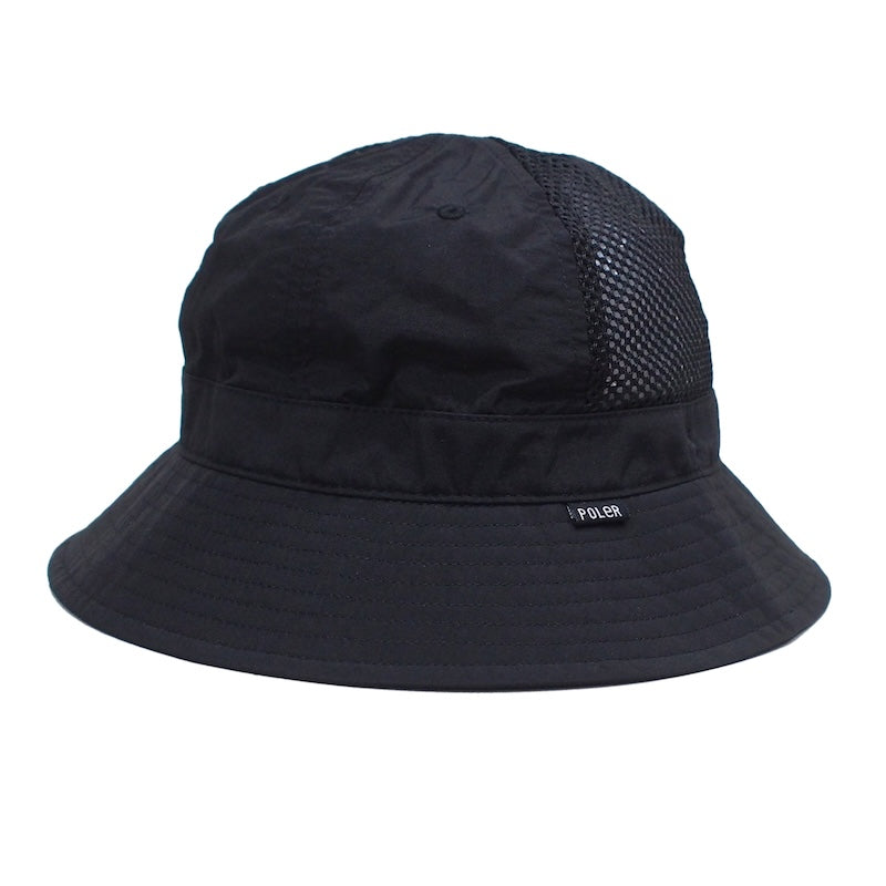 POLeR ハット NYLON MESH BELL HAT ブラック 商品画像 正面