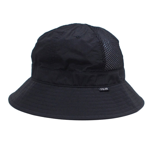 POLeR ハット NYLON MESH BELL HAT ブラック 商品画像 正面