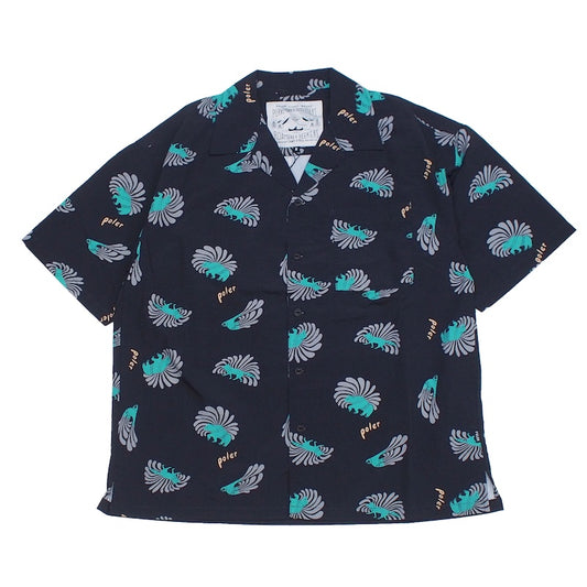 POLeR S/Sシャツ CRITTER ALOHA SHIRT ブラック 商品画像 正面