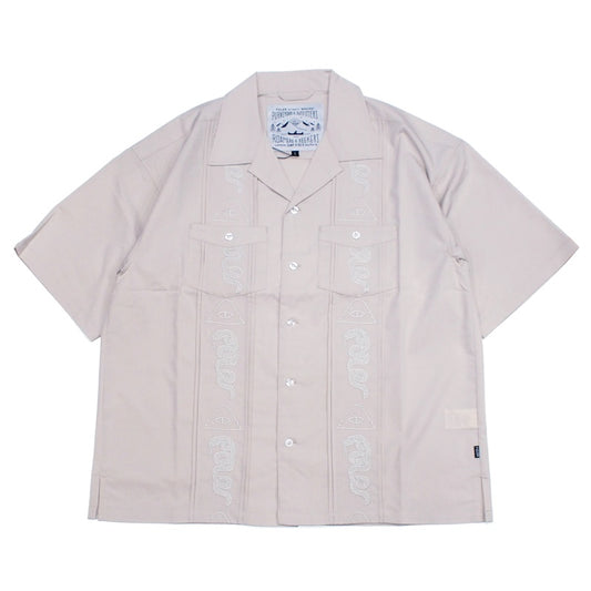 POLeR S/Sシャツ POLER GUAYABERA SHIRTS ベージュ 商品画像 正面