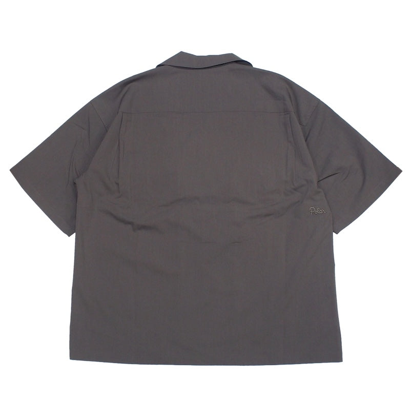 POLeR S/Sシャツ POLER GUAYABERA SHIRTS チャコール 商品画像 背面