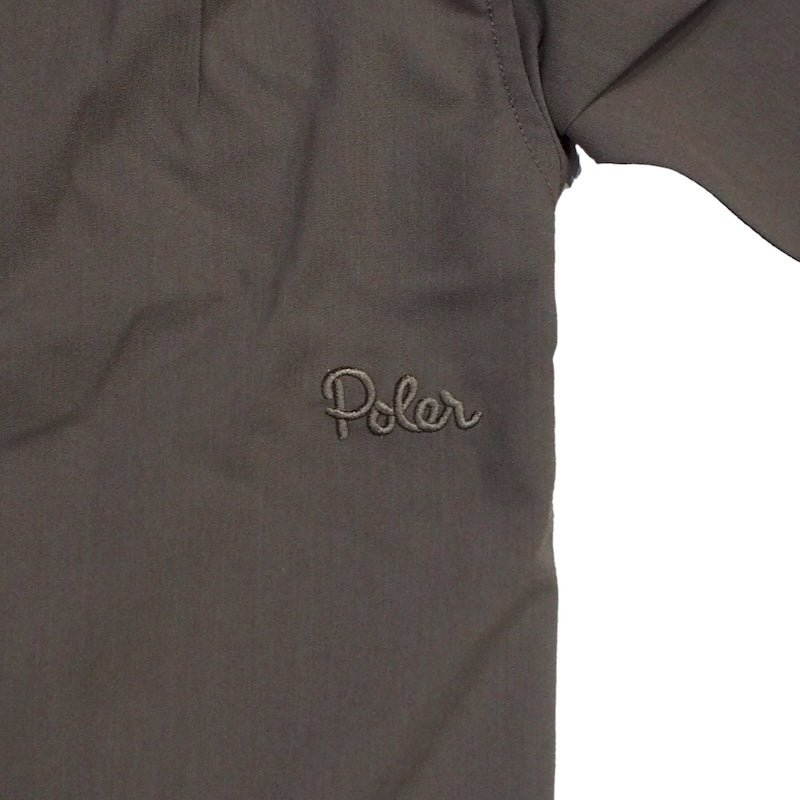 POLeR S/Sシャツ POLER GUAYABERA SHIRTS チャコール 商品画像 バック刺繍