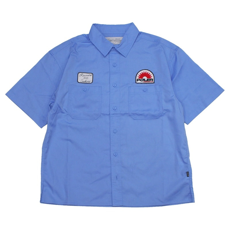 POLeR S/Sシャツ POLER S/S RELAX WORK SHIRT ライトブルー 商品画像 正面
