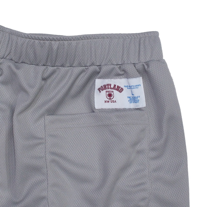 POLeR ショーツ QUICK DRY MESH SHORTS グレー 商品画像 バックタグ