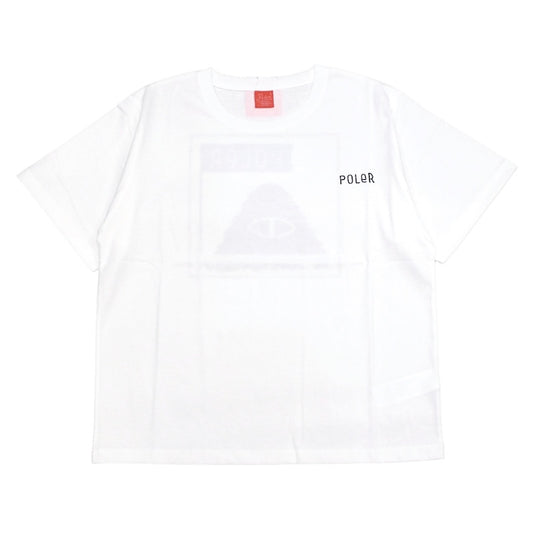 POLeR Tシャツ FURRY FONT TEE ホワイト 商品画像 正面