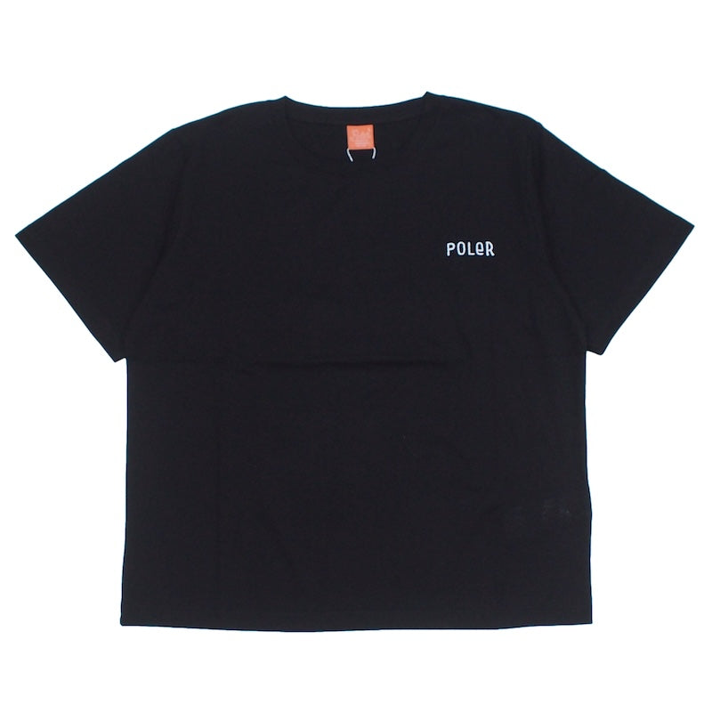 POLeR Tシャツ FURRY FONT TEE ブラック 商品画像 正面