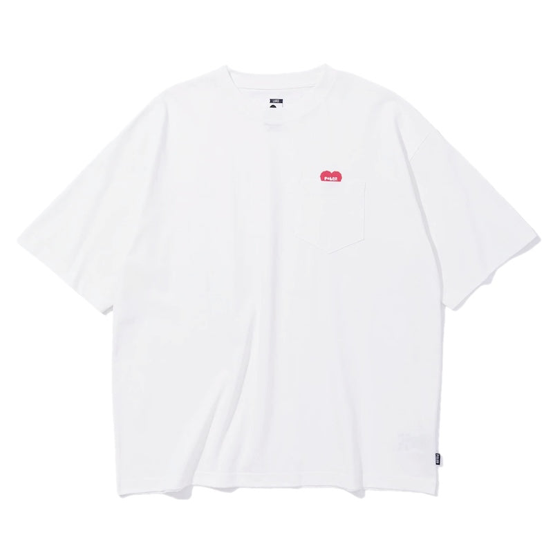 POLeR Tシャツ FURRY HEART RELAX FIT POCKET TEE ホワイト 商品画像 正面