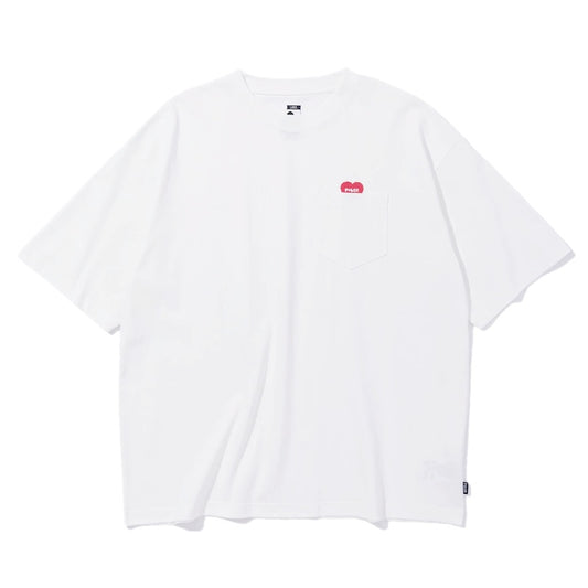 POLeR Tシャツ FURRY HEART RELAX FIT POCKET TEE ホワイト 商品画像 正面