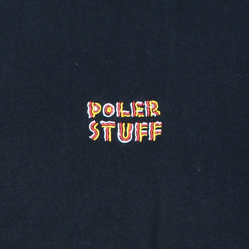 POLeR Tシャツ FESTIVAL RELAX FIT TEE ブラック 商品画像 左胸刺繍
