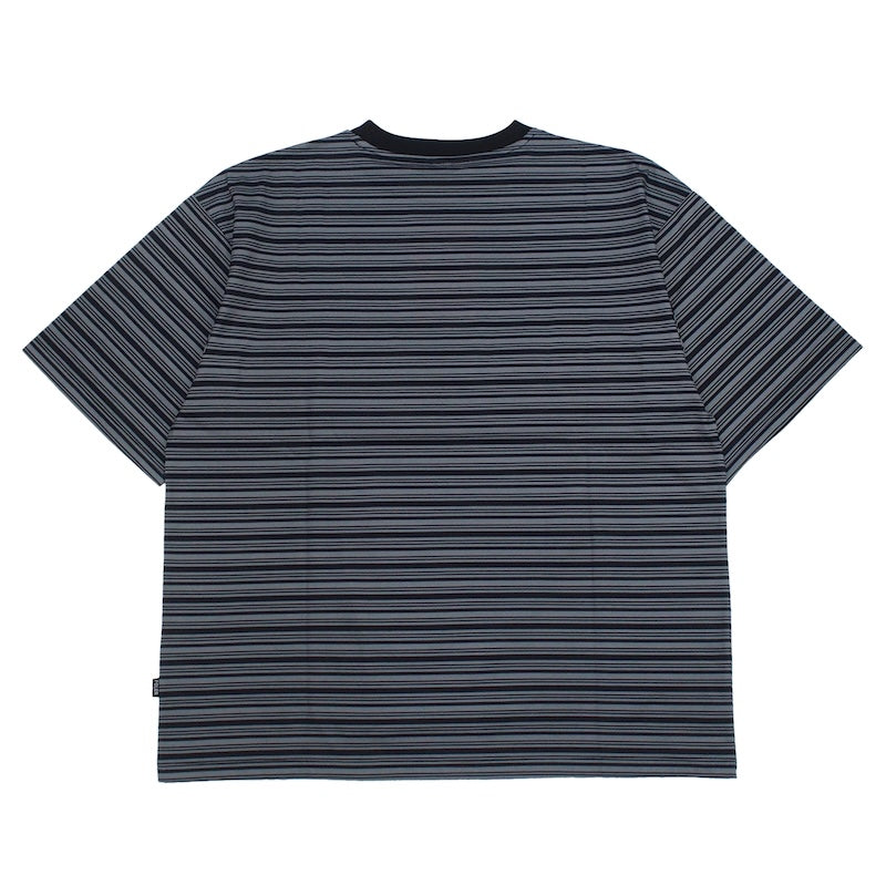 POLeR Tシャツ 90's STRIPE QUICK DRY TEE チャコール  商品画像 背面