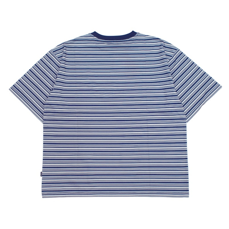 POLeR Tシャツ 90's STRIPE QUICK DRY TEE ホワイト 商品画像 背面