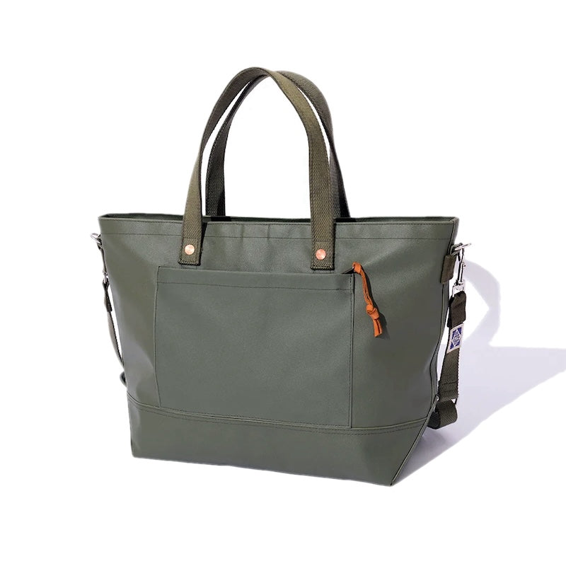 POLeR × WASABI トートバッグ DURABLE TENT TOTE S グリーン 商品画像 正面