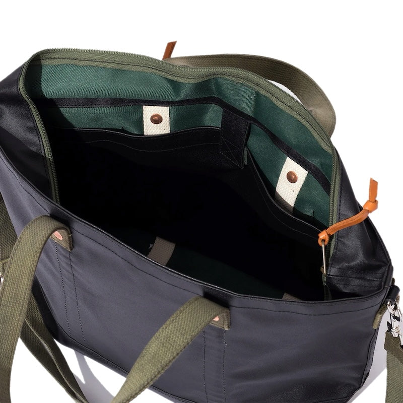 POLeR × WASABI トートバッグ DURABLE TENT TOTE S ブラック 商品画像 内側クローズアップ 1