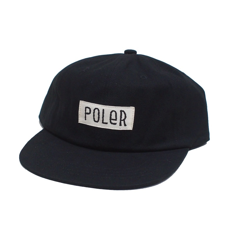 POLeR キャップ COTTON CAP ブラック 商品画像 斜め