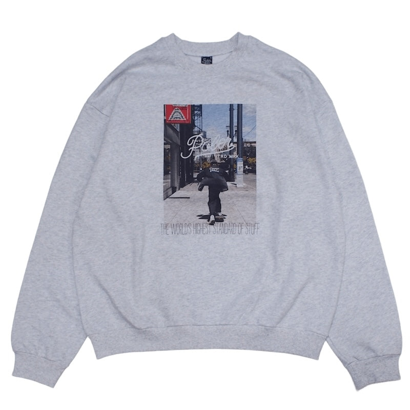 POLeR クルースウェット POLER PHOTO CREW SWEAT (Ash Gray) 商品画像 正面