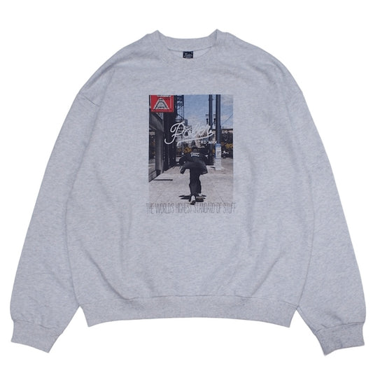POLeR クルースウェット POLER PHOTO CREW SWEAT (Ash Gray) 商品画像 正面