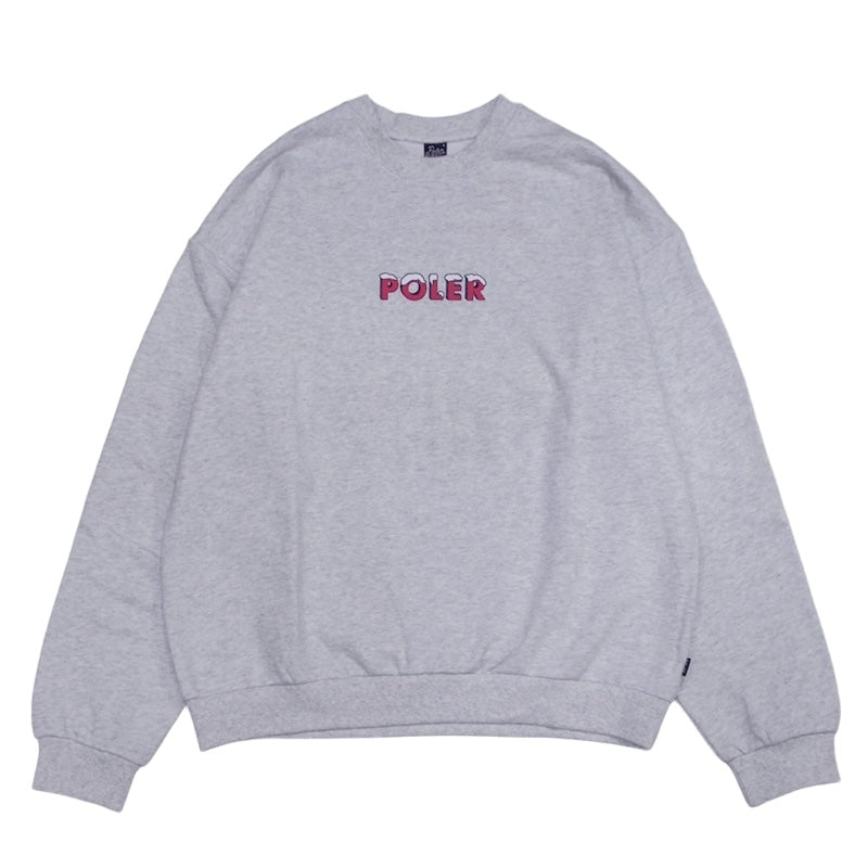 POLeR クルースウェット POLER POP CREW SWEAT (Ash Gray) 商品画像 正面