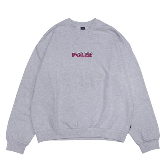POLeR クルースウェット POLER POP CREW SWEAT (Ash Gray) 商品画像 正面