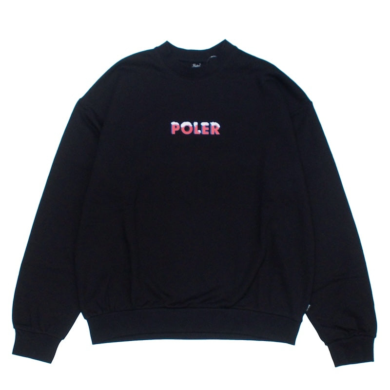 POLeR クルースウェット POLER POP CREW SWEAT (Black) 商品画像 正面