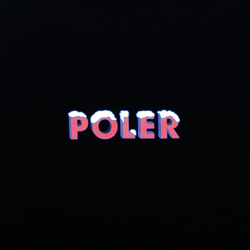 POLeR クルースウェット POLER POP CREW SWEAT (Black) 商品画像 フロントプリント