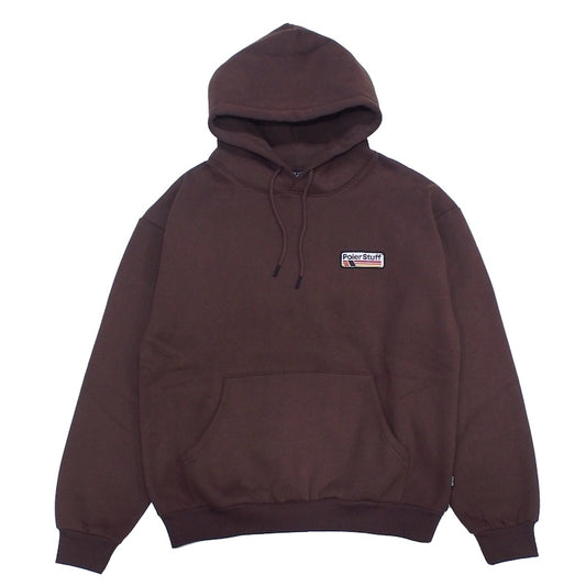 POLeR パーカー LOGO PACH HOOD SWEAT (Brown) 商品画像 正面