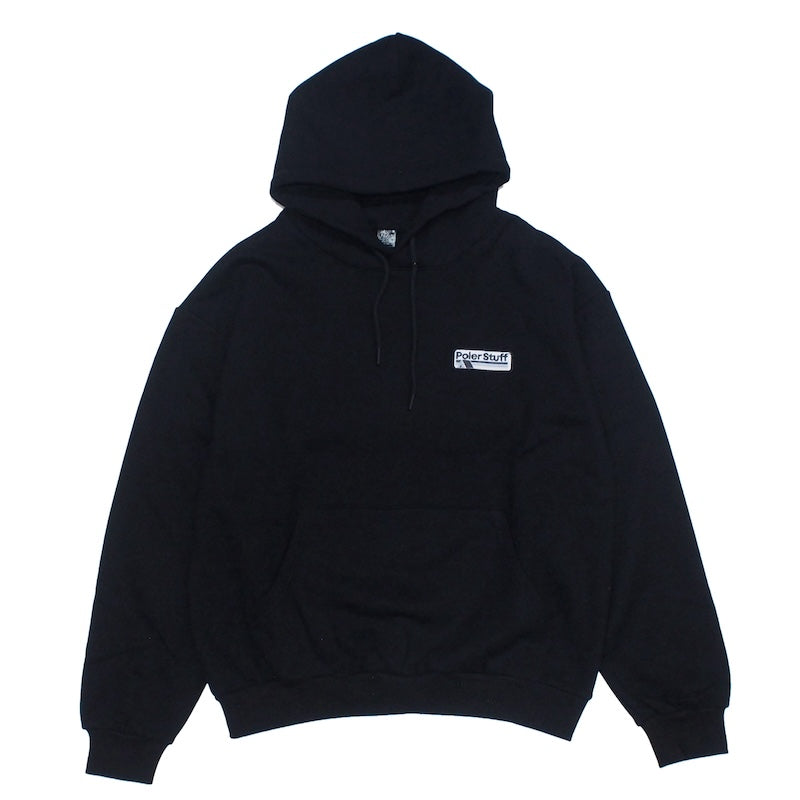 POLeR パーカー LOGO PACH HOOD SWEAT (Black) 商品画像 正面