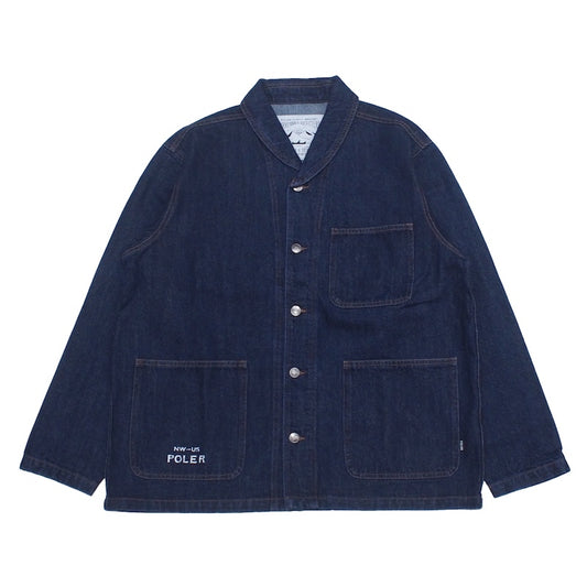 POLeR ジャケット SHAWL COLLAR DENIM JACKET (Indigo) 商品画像 正面