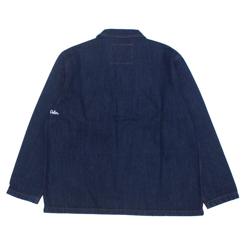 POLeR ジャケット SHAWL COLLAR DENIM JACKET (Indigo) 商品画像 背面