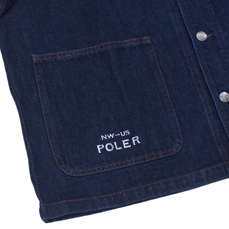 POLeR ジャケット SHAWL COLLAR DENIM JACKET (Indigo) 商品画像 ポケット