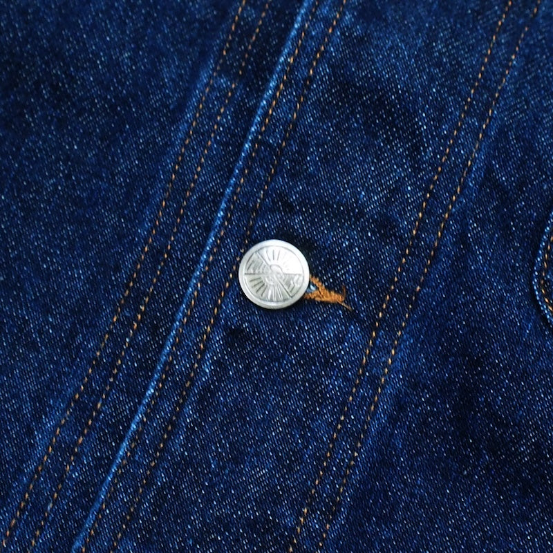 POLeR ジャケット SHAWL COLLAR DENIM JACKET (Indigo) 商品画像 ボタン