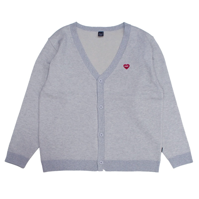 POLeR カーディガン FURRY HEART KINT CARDIGAN グレー 商品画像 正面