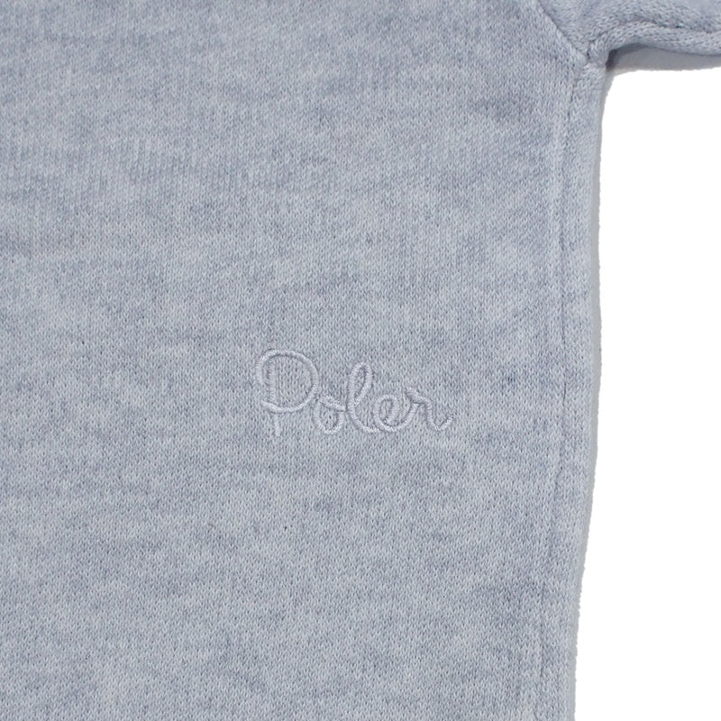 POLeR カーディガン FURRY HEART KINT CARDIGAN グレー 商品画像 バック　クローズアップ