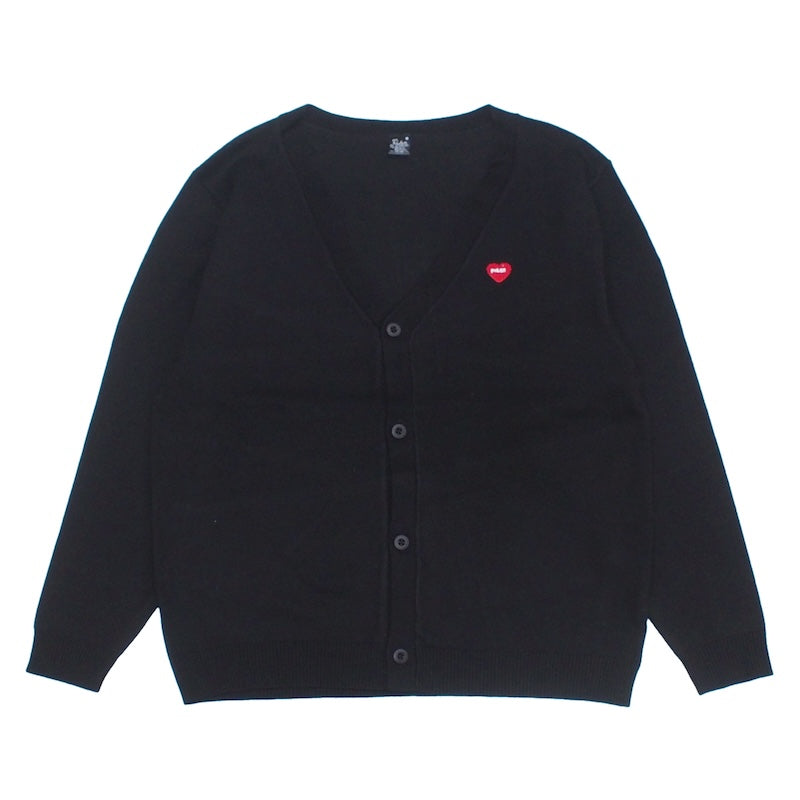 POLeR カーディガン FURRY HEART KINT CARDIGAN ブラック 商品画像 正面