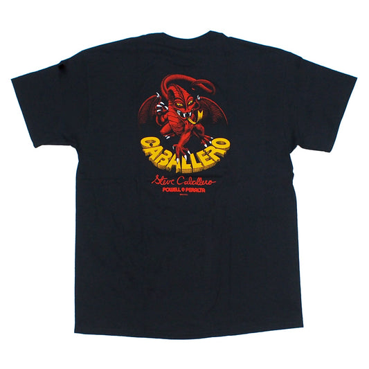 POWELL　Tシャツ　"STEVE CABALLERO DRAGON II TEE"　(Black)