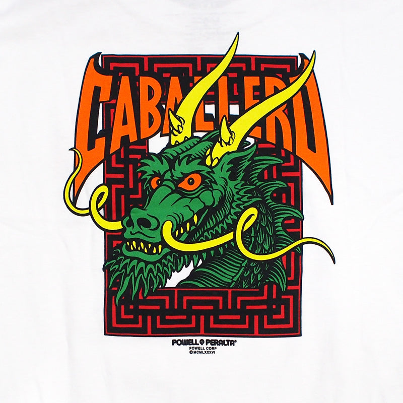 POWELL PERALTA Tシャツ STEVE CABALLERO STREET DRAGON TEE ホワイト 商品画像 グラフィック