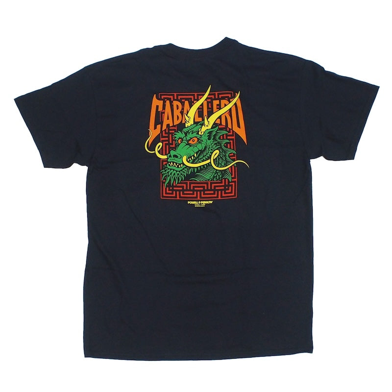 POWELL PERALTA Tシャツ STEVE CABALLERO STREET DRAGON TEE ブラック 商品画像 背面