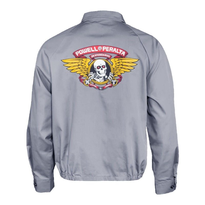 POWELL PERALTA ジャケット WINGED RIPPER JACKET グレー 商品画像 背面 1