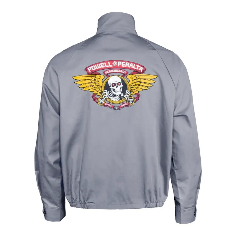 POWELL PERALTA ジャケット WINGED RIPPER JACKET グレー 商品画像 背面 2
