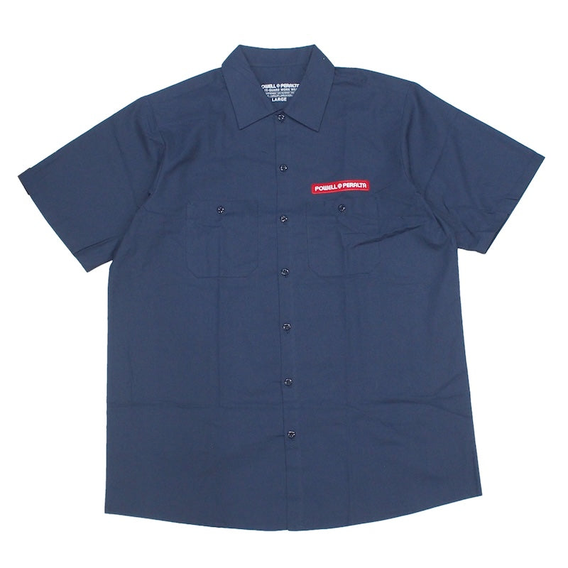 POWELL PERALTA S/Sシャツ WINGED RIPPER S/S WORK SHIRTS ネイビー POWELL PERALTA S/Sシャツ WINGED RIPPER S/S WORK SHIRTS ネイビー