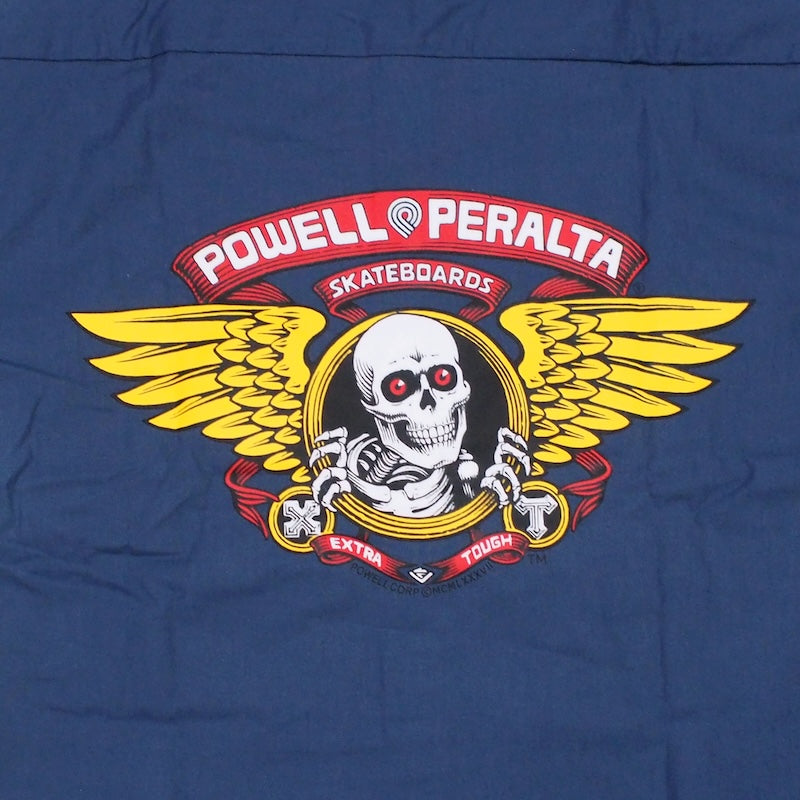 POWELL PERALTA S/Sシャツ WINGED RIPPER S/S WORK SHIRTS ネイビー