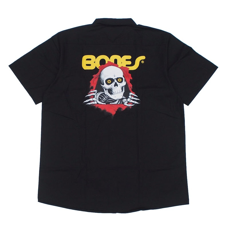 POWELL PERALTA S/Sシャツ RIPPER S/S WORK SHIRTS ブラック 商品画像 背面
