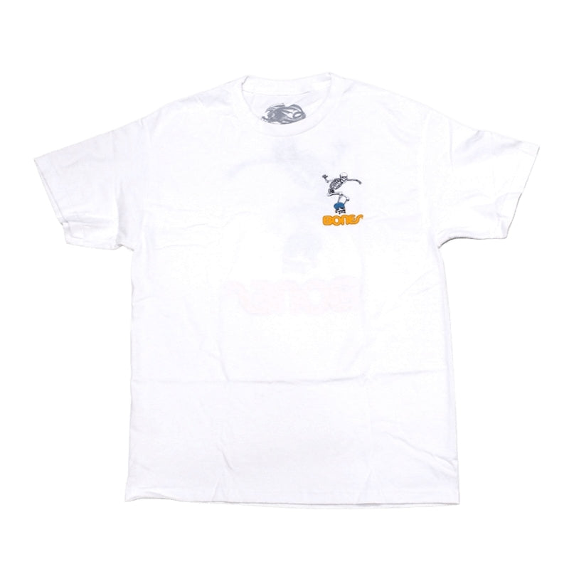 POWELL PERALTA Tシャツ SKATEBOARD SKELTON 2 TEE ホワイト 商品画像 正面