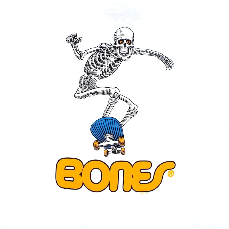 POWELL PERALTA Tシャツ SKATEBOARD SKELTON 2 TEE ホワイト 商品画像 グラフィック