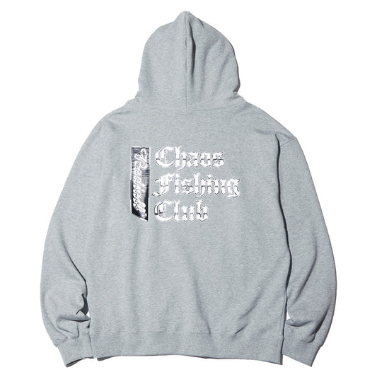 RADIALL × CHAOS FISHING CLUB　パーカー　"CHROME LETTERS HOODIE SWEATSHIRT L/S"　(Heather Gray)