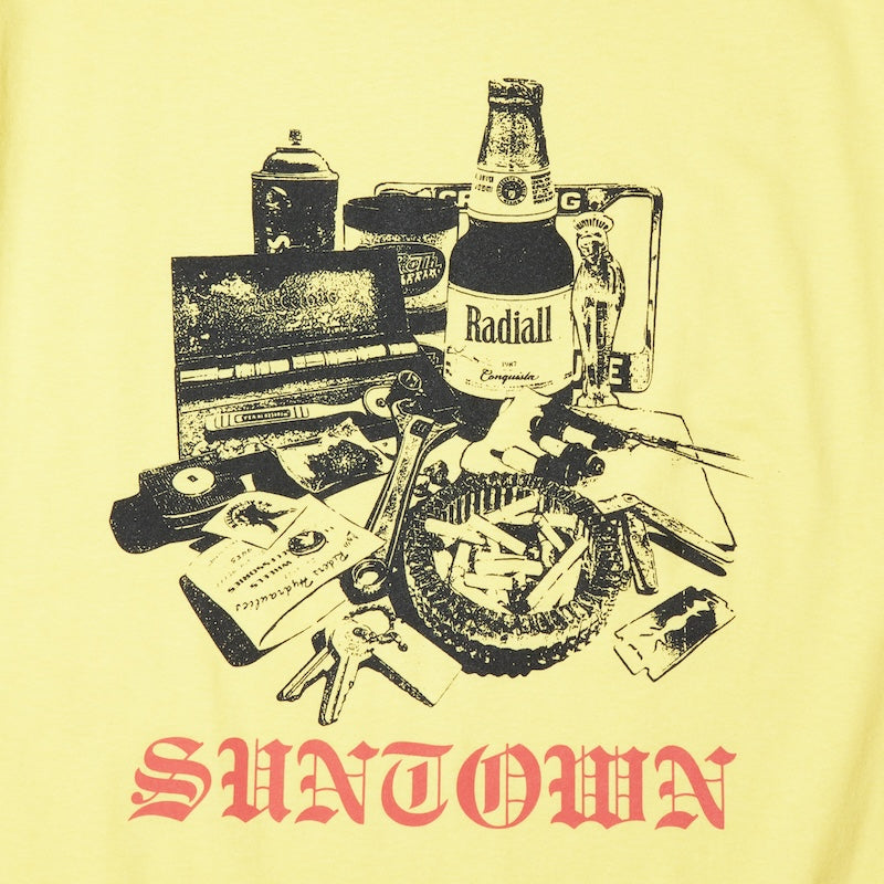 RADIALL　Tシャツ　"SUNTOWN CREW NECK T-SHIRT S/S"　(Yellow)