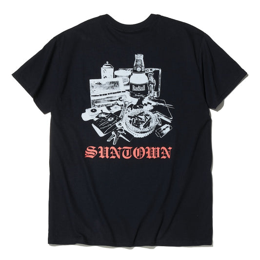 RADIALL　Tシャツ　"SUNTOWN CREW NECK T-SHIRT S/S"　(Black)